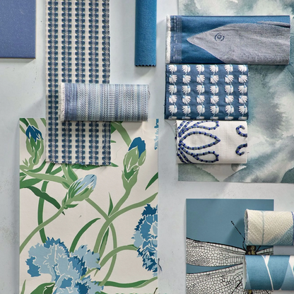 Carta da Parati “Fleur De Joie Azzurro” | HARLEQUIN