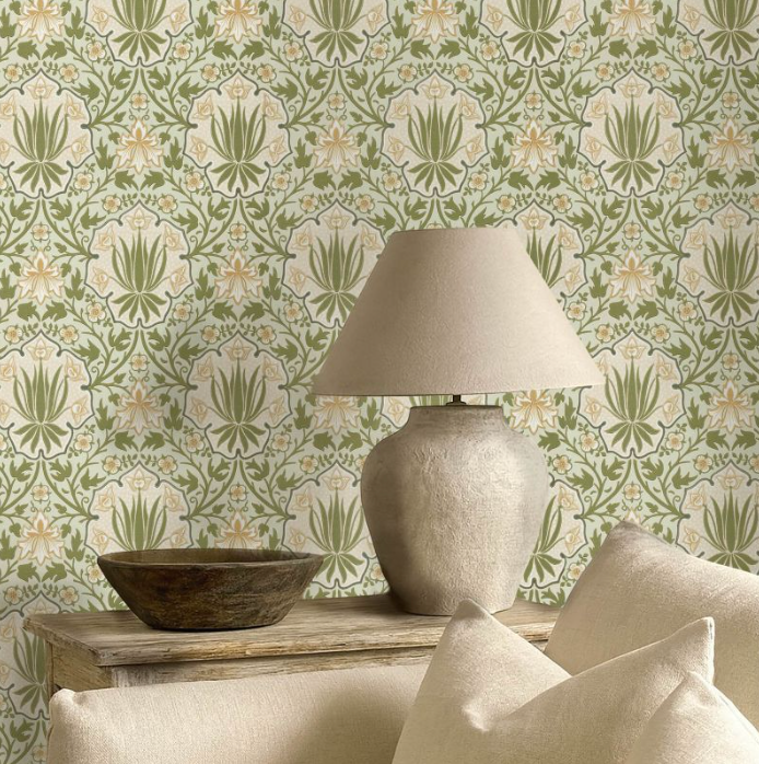 Tapete "YEW & ARIL SPEARMINT" Morris & Co. - Sanderson