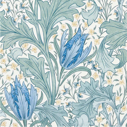 Carta da Parati "Lent Lily Azzurro" MORRIS & CO. | THE HUNTINGTON