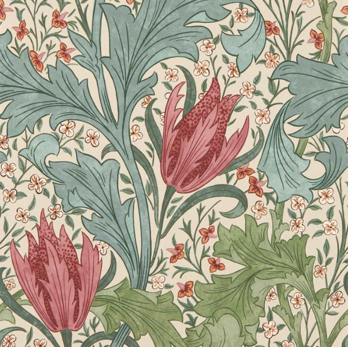 Carta da Parati "Lent Lily Beige" MORRIS & CO. | THE HUNTINGTON