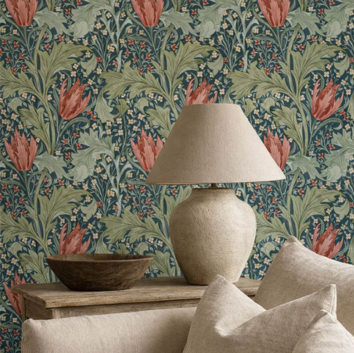 Carta da Parati "Lent Lily Blu" MORRIS & CO. | THE HUNTINGTON