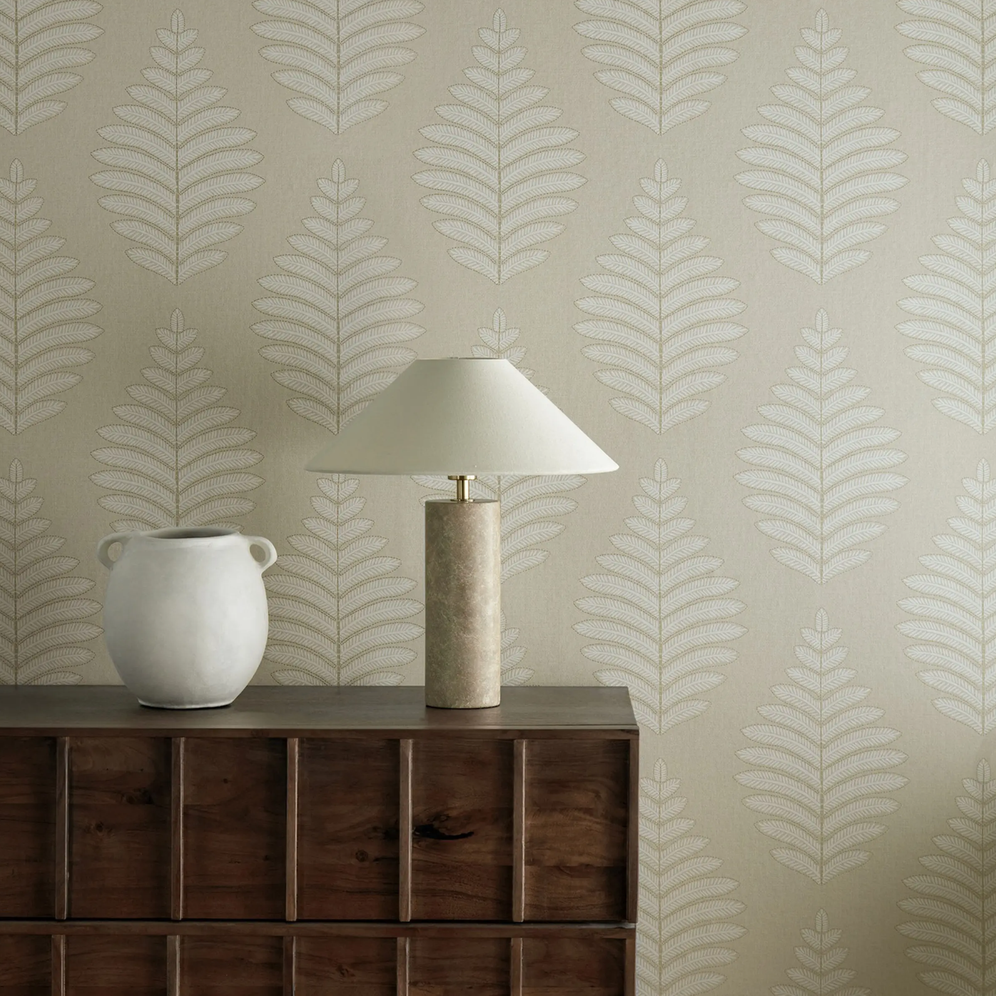 Papier peint « HERBE ADHÉSIVE AQUAMARINE » | HARLEQUIN