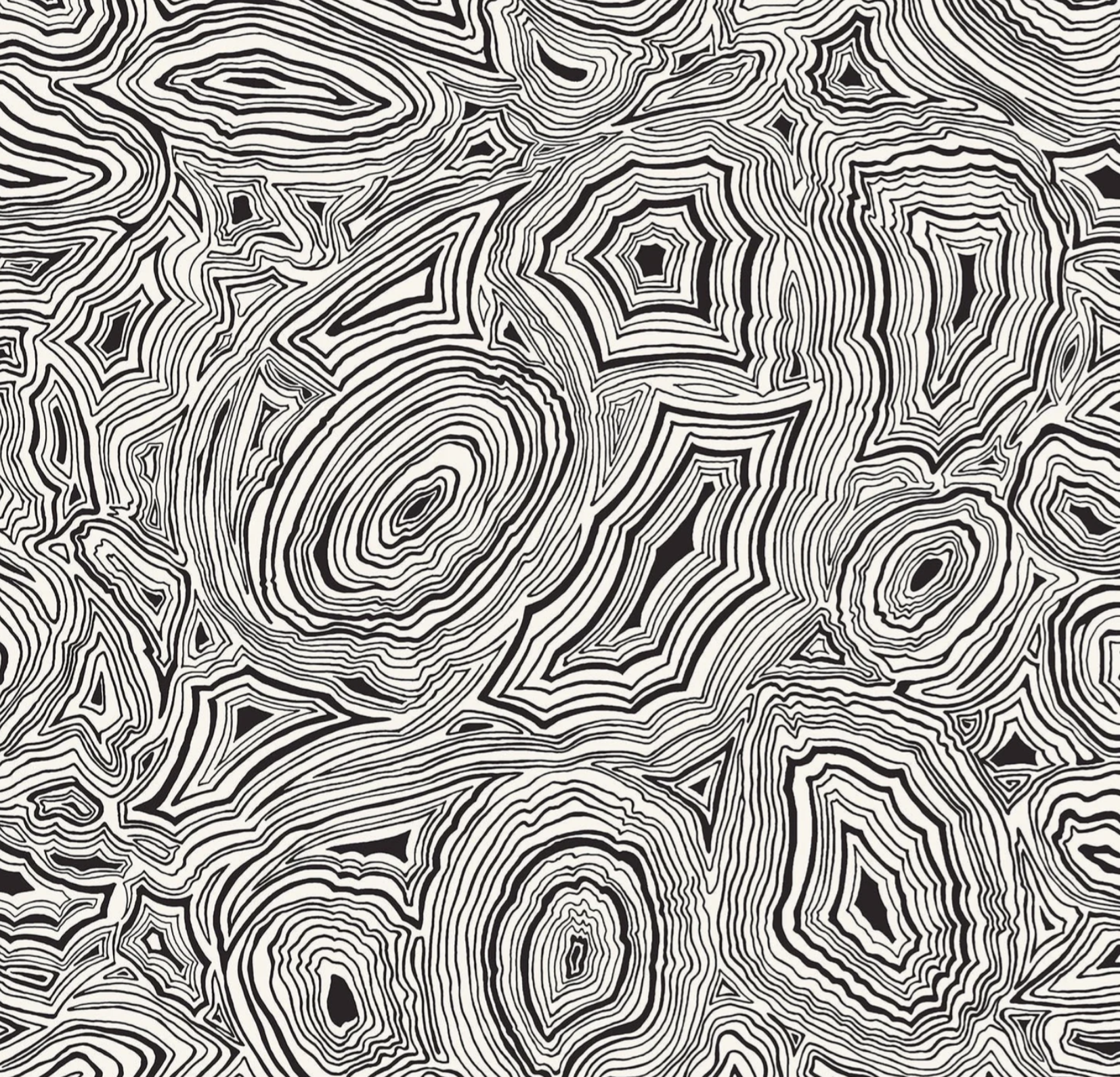 Carta da Parati "Malachite bianconera" Fornasetti | COLE & SON