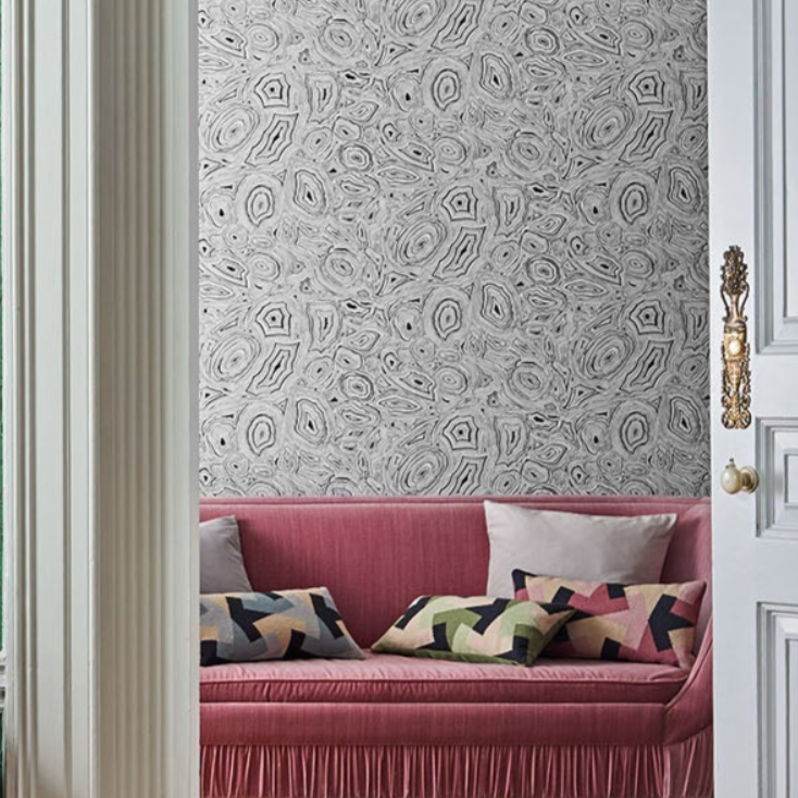 Carta da Parati "Malachite bianconera" Fornasetti | COLE & SON