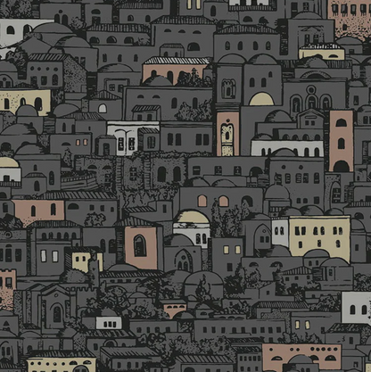 Carta da Parati "Mediterranea nera" Fornasetti | COLE & SON