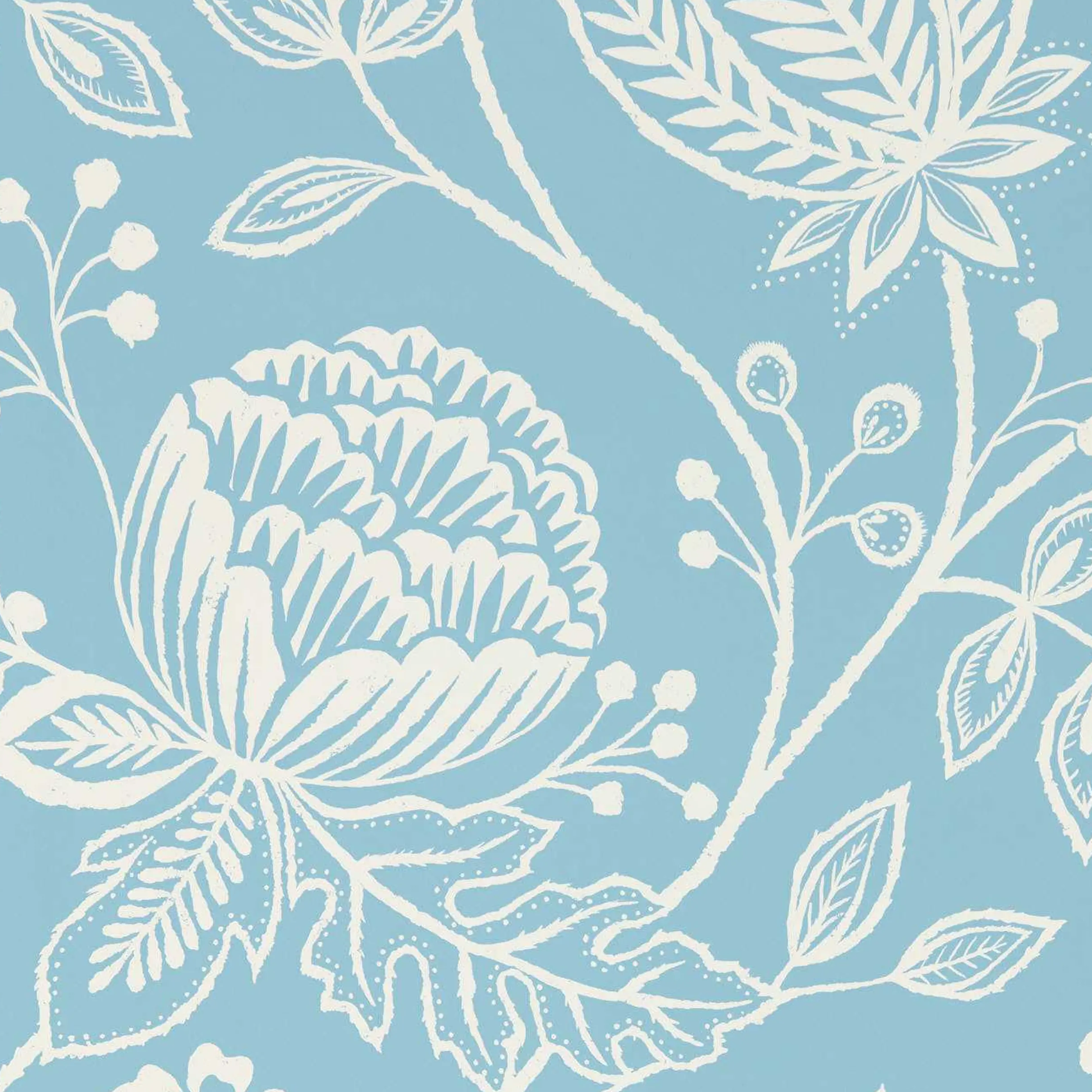 Papier peint « HERBE ADHÉSIVE AQUAMARINE » | HARLEQUIN