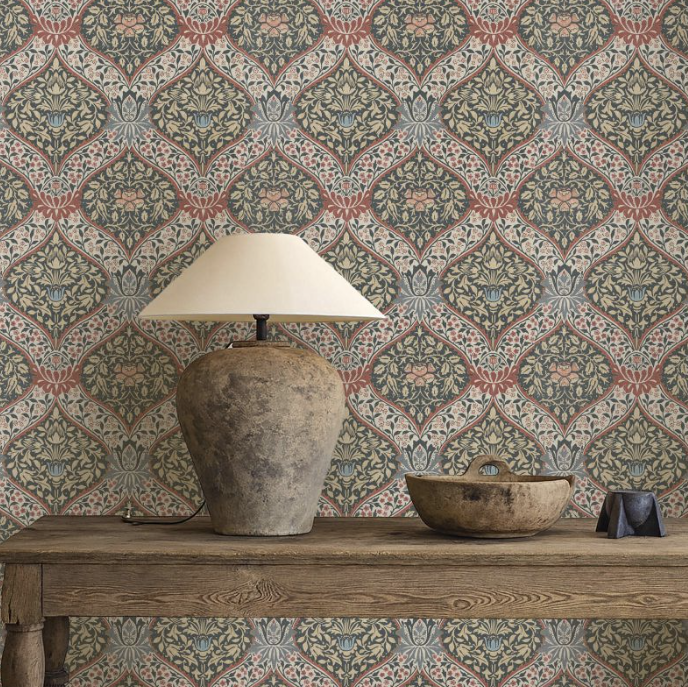 Papier peint "YEW & ARIL SPEARMINT" Morris & Co. - Sanderson