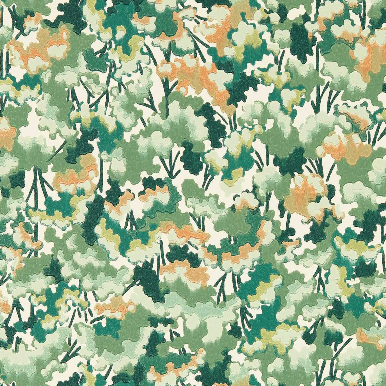 Papier peint « HERBE ADHÉSIVE AQUAMARINE » | HARLEQUIN