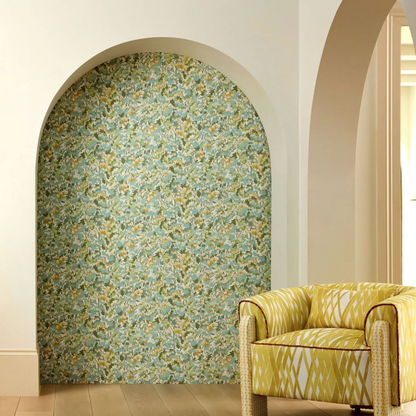 Papier peint « HERBE ADHÉSIVE AQUAMARINE » | HARLEQUIN