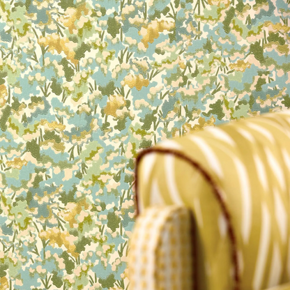 Papier peint « HERBE ADHÉSIVE AQUAMARINE » | HARLEQUIN