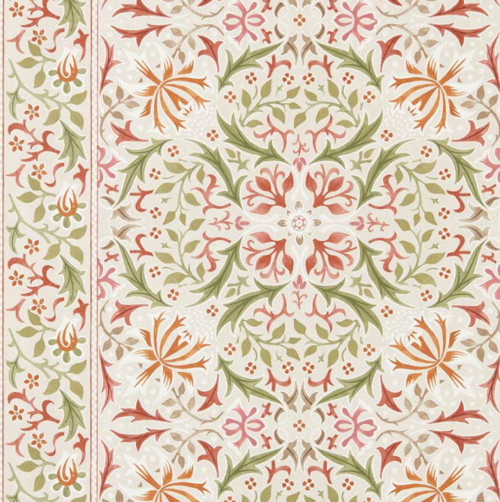 Papel pintado "YEW & ARIL SPEARMINT" Morris & Co. - Sanderson