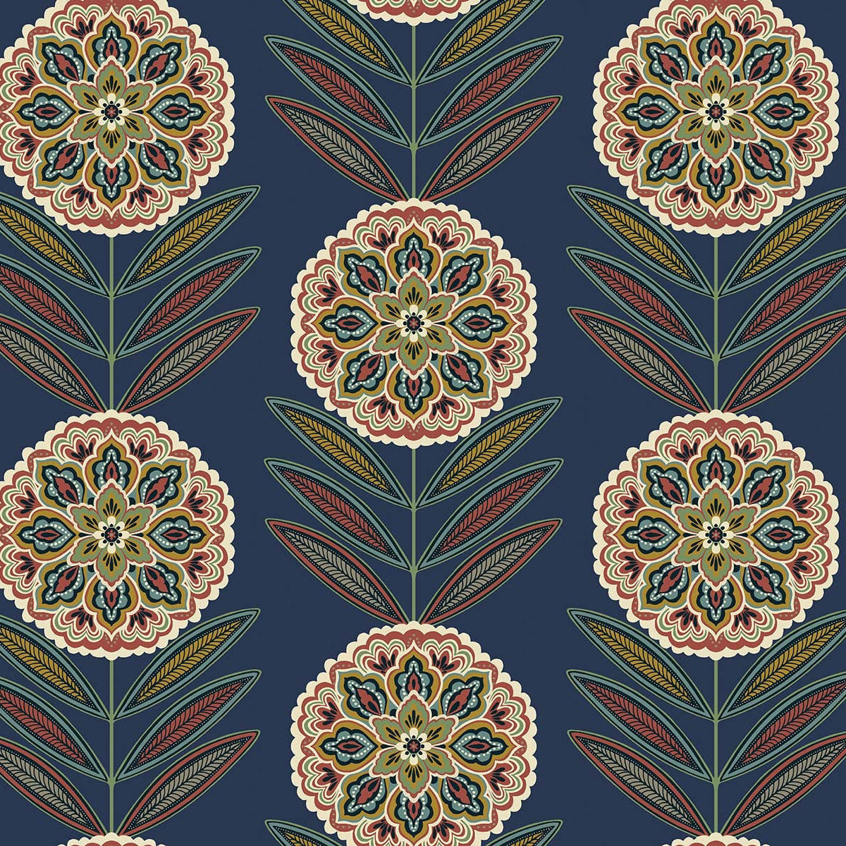 Carta da parati "Batsford Blu" - WALLQUEST | MULBERRY TREE