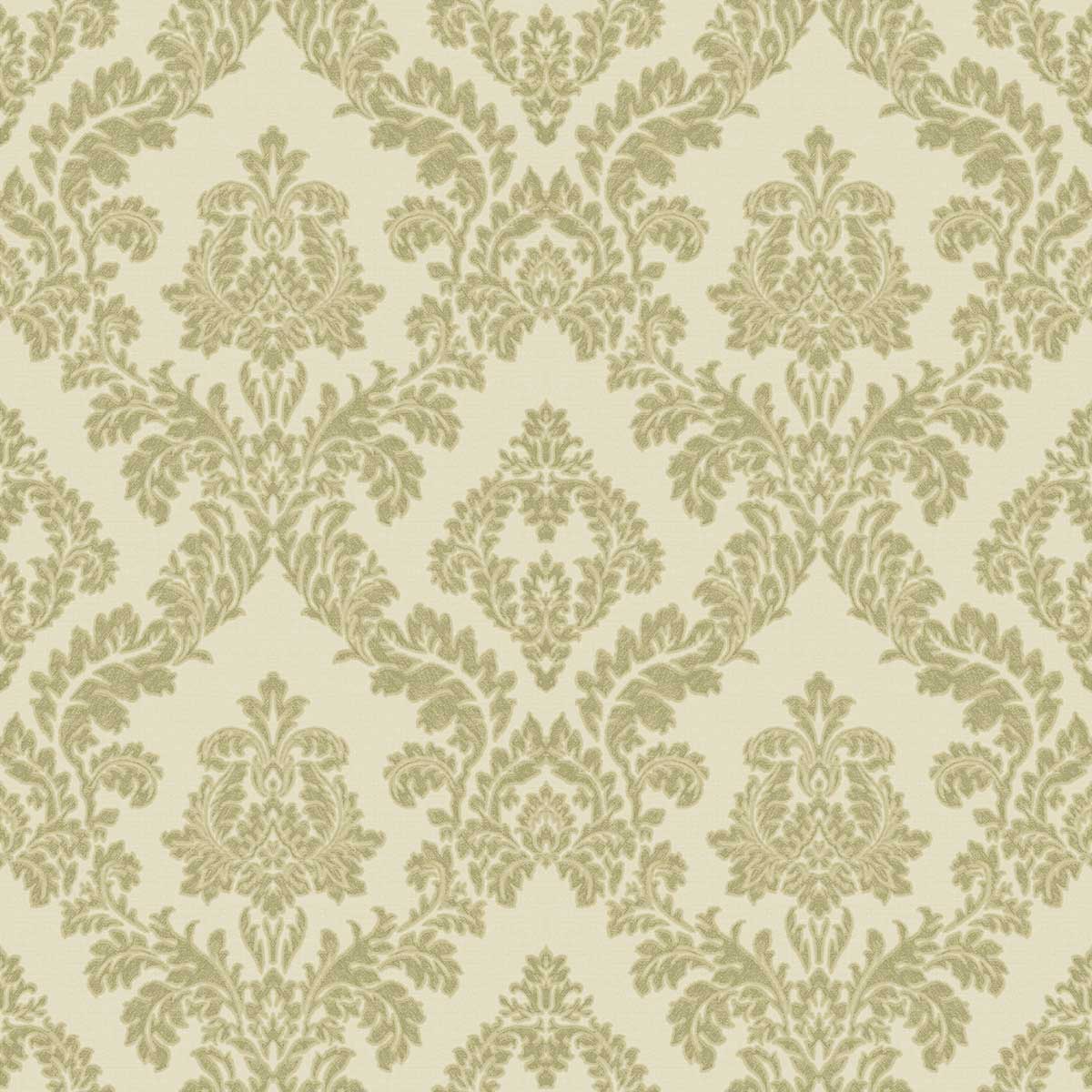 Papel pintado “Imperial – Verde Antiguo”, por metro o en rollo