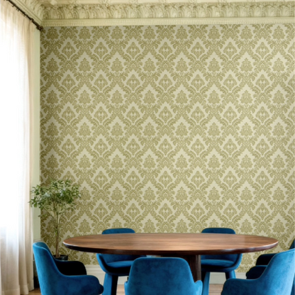 Papel pintado “Imperial – Verde Antiguo”, por metro o en rollo