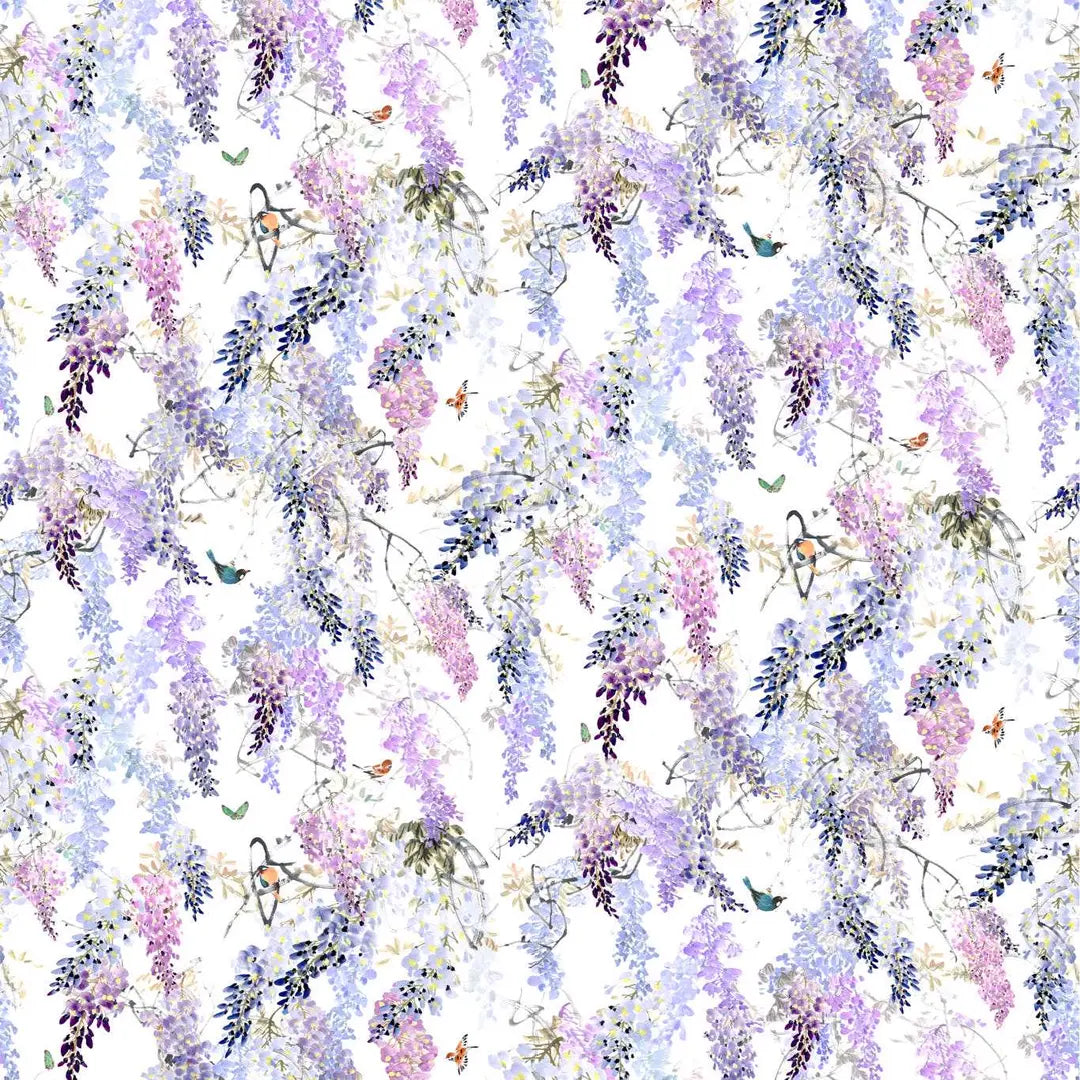 Carta da parati "Wisteria Falls Lilla" - Curios - SANDERSON