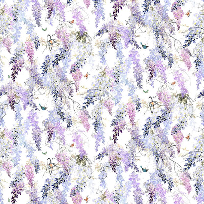 Carta da parati "Wisteria Falls Lilla" - Curios - SANDERSON