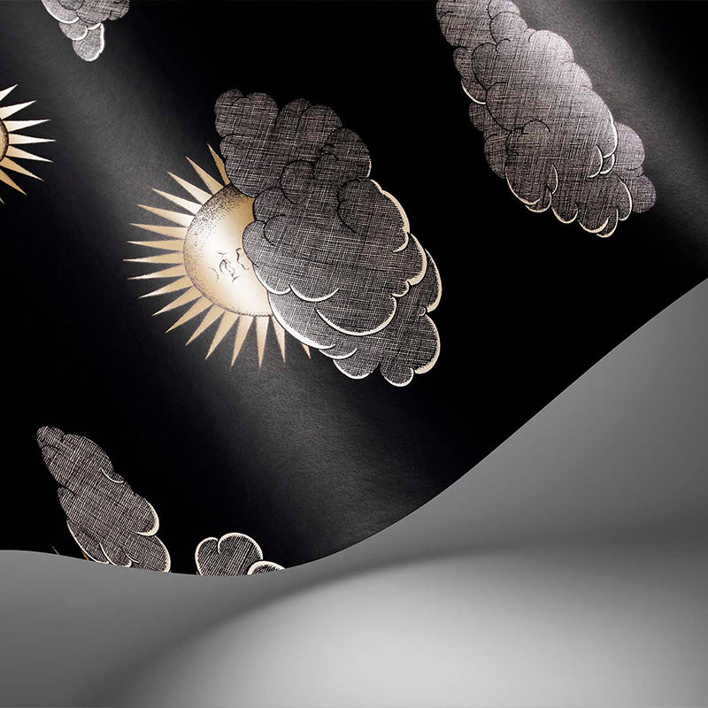 Carta da Parati "SOLI E NUVOLE NERO" Fornasetti | COLE & SON