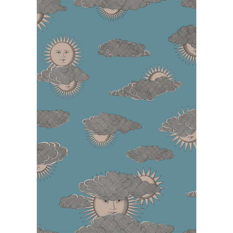 Carta da Parati "SOLI E NUVOLE VERDE ACQUA" Fornasetti | COLE & SON