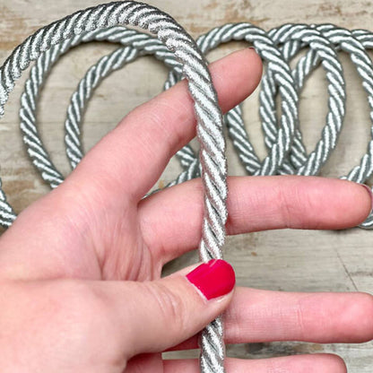 Cordone "Naturale Intreccio Argento" Passamaneria Italiana - 0,7 cm