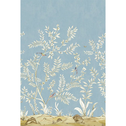 Carta da parati - "Vining Beauty Mural - Century Blue" | WALLQUEST - DAISY BENNETT