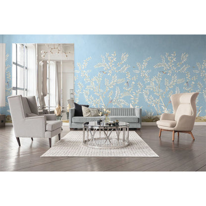 Carta da parati - "Vining Beauty Mural - Century Blue" | WALLQUEST - DAISY BENNETT