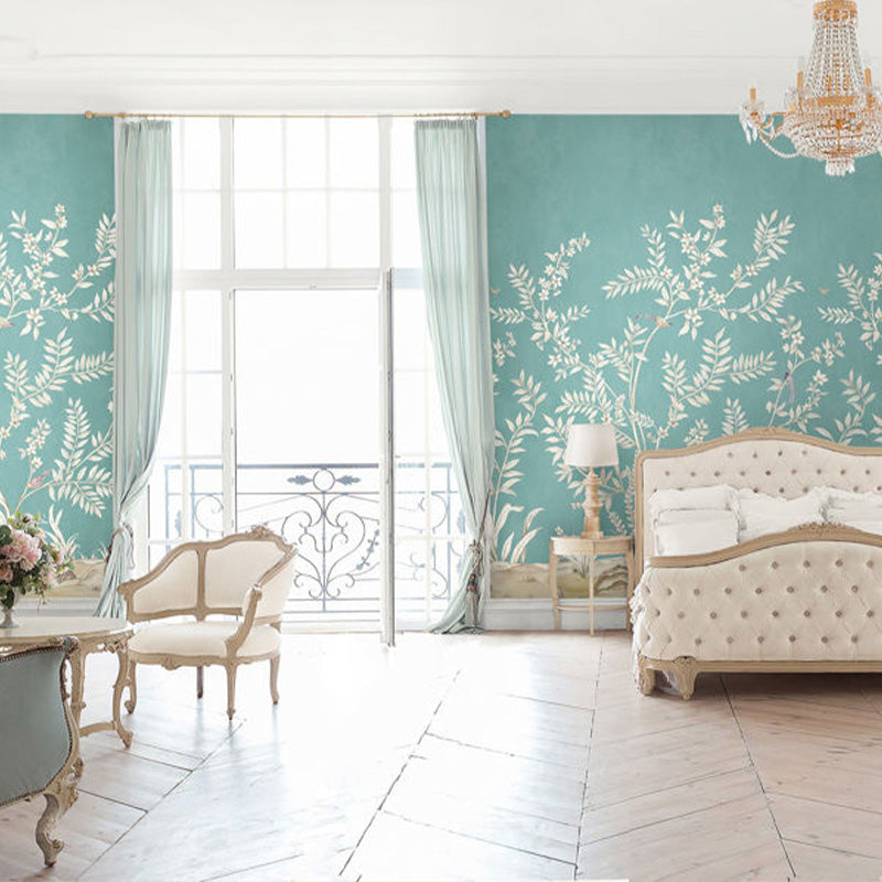 Carta da parati - "Vining Beauty Mural - Teal" | WALLQUEST - DAISY BENNETT