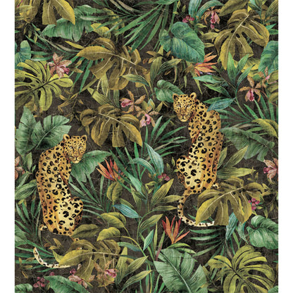 Carta da parati - "Exotica Mural - Black Charcoal" | WALLQUEST - DAISY BENNETT