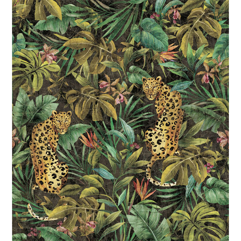 Carta da parati - "Exotica Mural - Black Charcoal" | WALLQUEST - DAISY BENNETT