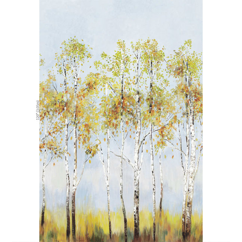 Carta da parati - "Aspen Tree Mural - Sky Blue" | WALLQUEST - DAISY BENNETT