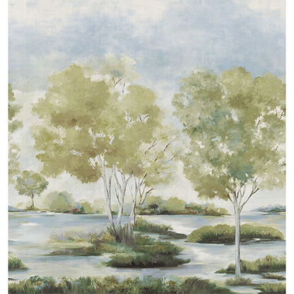 Carta da parati - "Savannah Mural - Basil Cream" | WALLQUEST - DAISY BENNETT