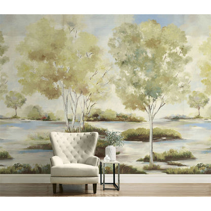 Carta da parati - "Savannah Mural - Basil Cream" | WALLQUEST - DAISY BENNETT