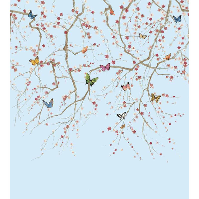 Carta da parati - "Butterfly Delight - Sky Blue" | WALLQUEST - DAISY BENNETT