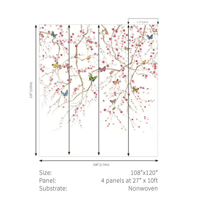 Carta da parati - "Butterfly Delight - White" | WALLQUEST - DAISY BENNETT