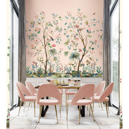 Carta da parati - "Charleston Gardens Mural - Blush" | WALLQUEST - DAISY BENNETT