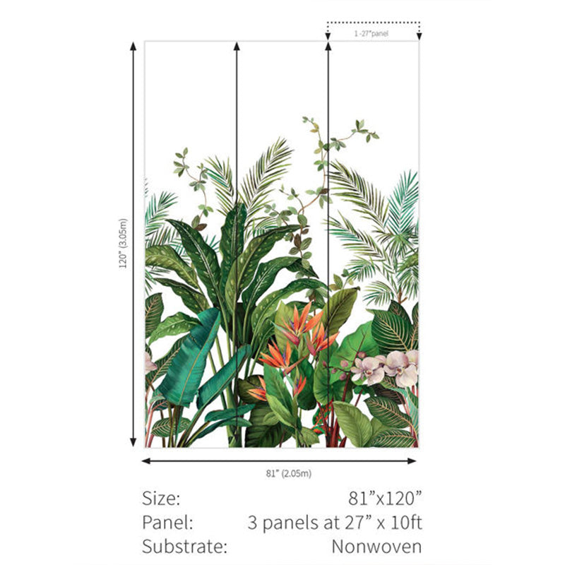 Carta da parati - "Bird of Paradise Mural - White" | WALLQUEST - DAISY BENNETT