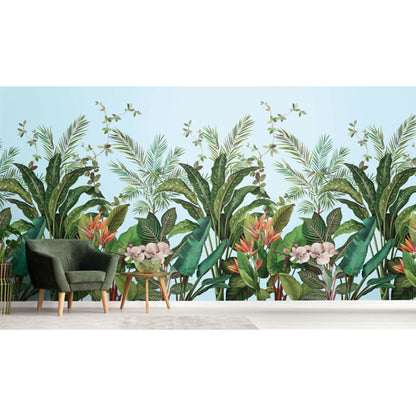 Carta da parati - "Bird of Paradise Mural - White" | WALLQUEST - DAISY BENNETT