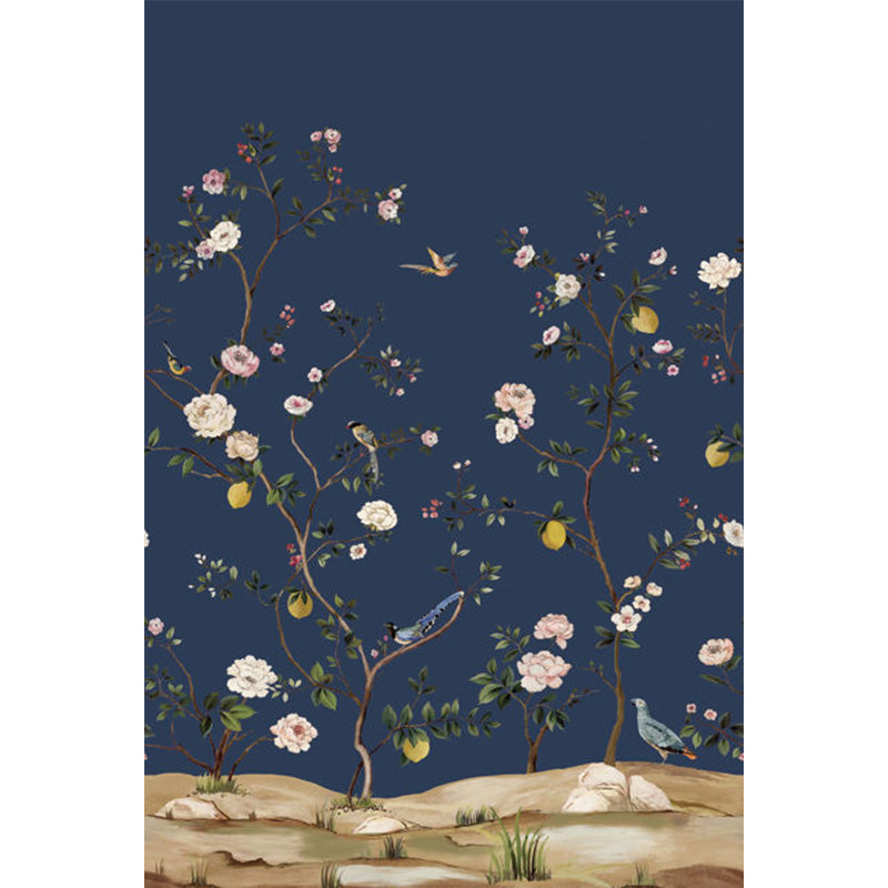 Carta da parati - "Blossom Mural - Indigo" | WALLQUEST - DAISY BENNETT