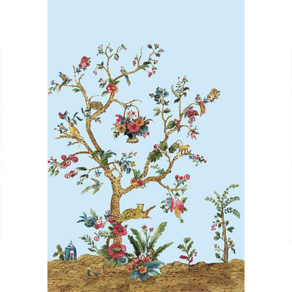 Carta da parati - "Tanzania Tree of Life Mural - Sky Blue" | WALLQUEST - DAISY BENNETT