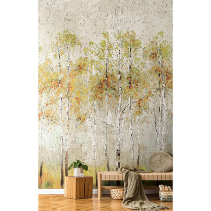 Carta da parati - "Aspen Tree Mural - Bone" | WALLQUEST - DAISY BENNETT