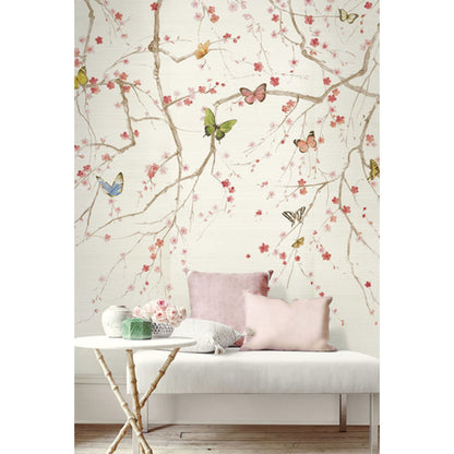 Carta da parati - "Butterfly Delight - Silver" | WALLQUEST - DAISY BENNETT