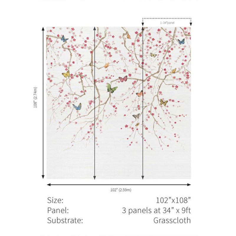 Carta da parati - "Butterfly Delight - Silver" | WALLQUEST - DAISY BENNETT