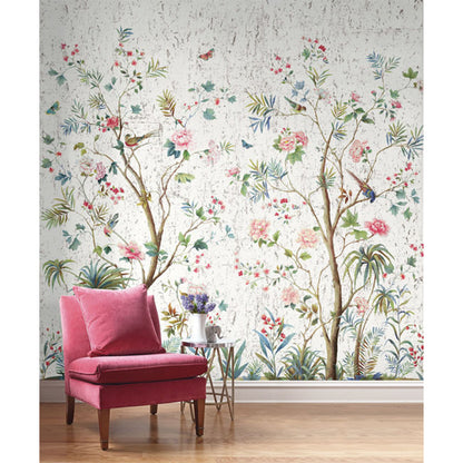 Carta da parati - "Charleston Garden Mural - Salt White" | WALLQUEST - DAISY BENNETT