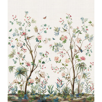 Carta da parati - "Charleston Garden Mural - Silver" | WALLQUEST - DAISY BENNETT