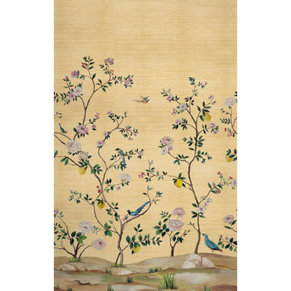 Carta da parati - "Blossom Mural - Gold Metallic" | WALLQUEST - DAISY BENNETT