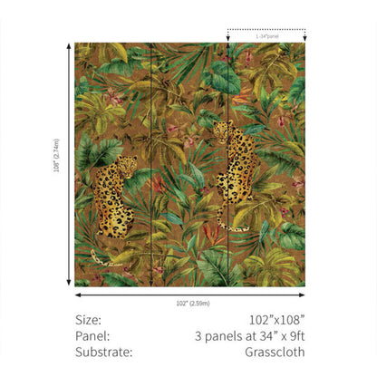 Carta da parati - "Exotica Mural - Bronze Gold" | WALLQUEST - DAISY BENNETT