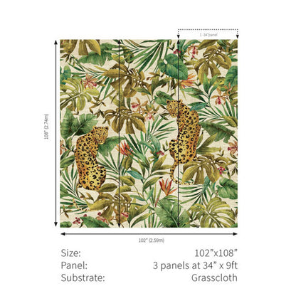 Carta da parati - "Exotica Mural - Linen" | WALLQUEST - DAISY BENNETT