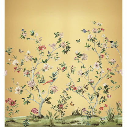 Carta da parati - "Magnolia Mural - Gold Metallic" | WALLQUEST - DAISY BENNETT