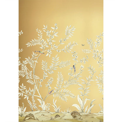 Carta da parati - "Vining Beauty Mural - Gold Metallic" | WALLQUEST - DAISY BENNETT