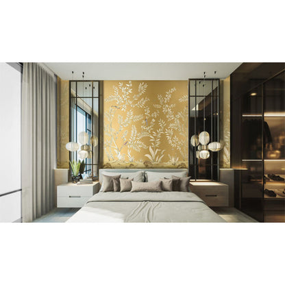 Carta da parati - "Vining Beauty Mural - Gold Metallic" | WALLQUEST - DAISY BENNETT