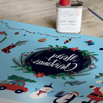 Stampa Trasferibile "NATALE, DECORAZIONI DI NATALE" 28x40 cm